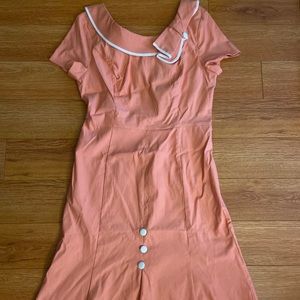 NWT Voodoo Vixen Peach Trumpet Hem Pencil Dress